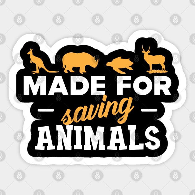 Veterinarian - Made for saving animals Sticker by KC Happy Shop